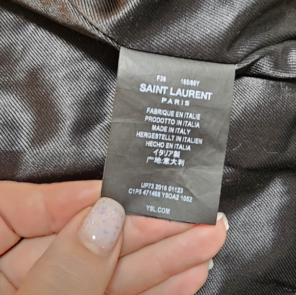 YSL Saint Laurent leather jacket FR38 US4 - Picture 10 of 11